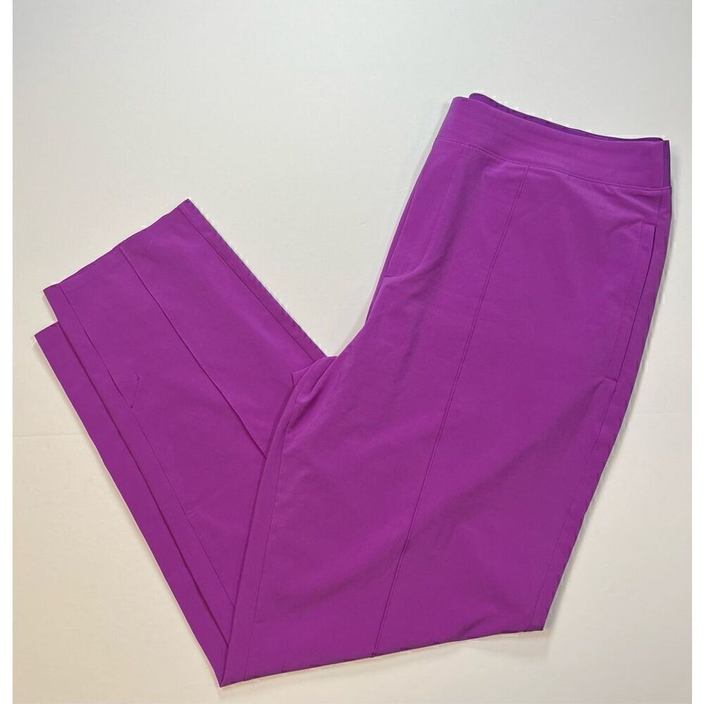 Athleta Brooklyn Height Vienna Slim Pant Elastic Waist BrightPurple Plus Size 16
